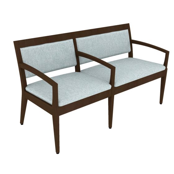 Indiana Furniture Gleem+ 600 LB Tandem Guest Chairs with Clean Outs, Single/Bariatric