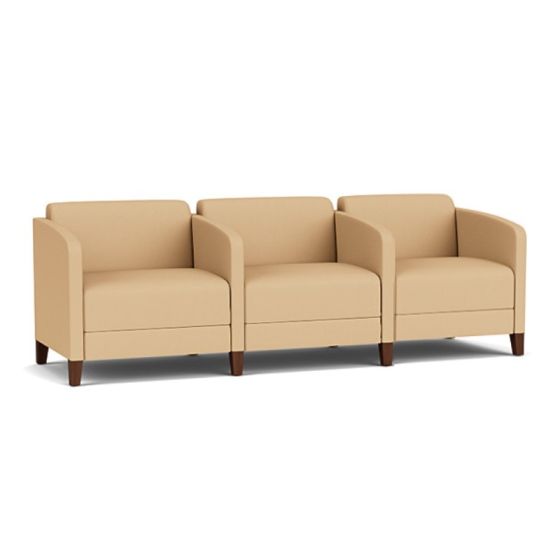 Lesro Fremont® 500 LB Upholstered Three Seater with Center Arm
