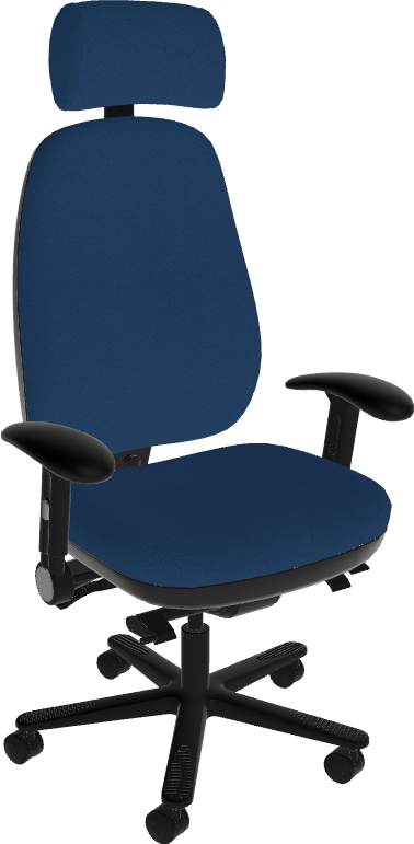 Sitmatic Super Beta² Operator Chair with Adjustable High Back, Headrest, Fold Away Arms, Air Lumbar & Thoracic Bolster