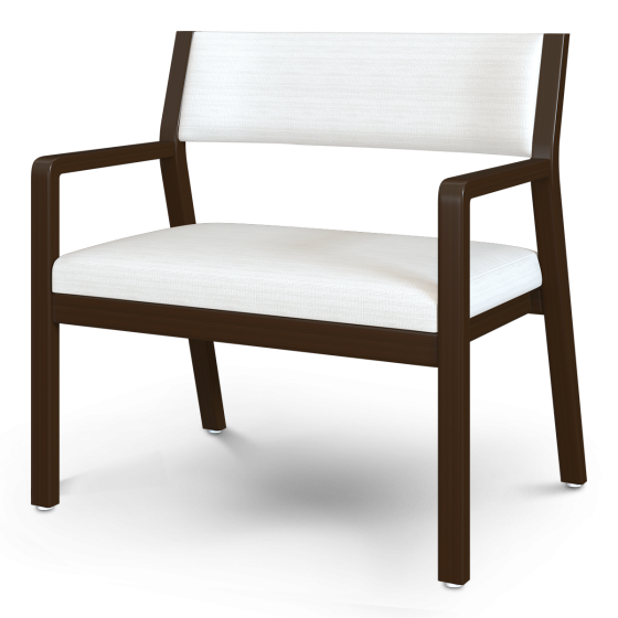 Kwalu Caterina 34" Extra Wide 500 LB Bariatric Guest Chair with Upholstered Back