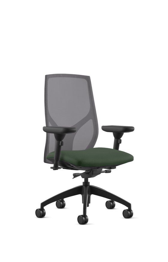 9to5 Seating Vault Mesh Mid-Back 300 LB Office Chair, Adjustable Back, Seat Slider, Full Synchro-Tilt Control, Height Adjustable Pivot Arms