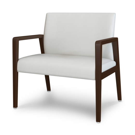 Kwalu Valdina Wallsaver 34” Extra Wide 500 LB Commercial Guest Chair with Fixed Short Back