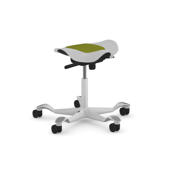 Hag Capisco Puls Ergonomic Office Stool, Plastic Seat with Upholstered Seat Pad