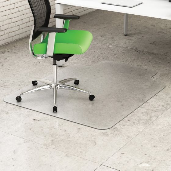 Big & Tall Eco-Friendly Hard Floor Chair Mat with Lip, 36" W x 48" D