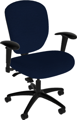 Sitmatic Posh Operational 24/7 Extra Wide 550 LB Task Chair with Seat Slider, Synchronized Rocking, & Adjustable Arms