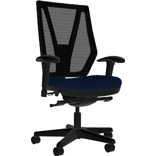 Sitmatic GoodFit Mesh Back Office Chair with Synchronized Rocking and Adjustable Seat Depth.