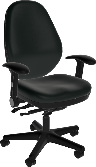 Sitmatic GoodFit® Comfort Memory Foam 450 LB 24/7 Adjustable High Back Desk Chair with Fold-Away Arms & Seat Slider