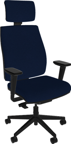 Sitmatic AutoSit.™ 450 LB 24/7 Adjustable High Back Conference Chair with Rocking, Headrest & Adjustable Arms