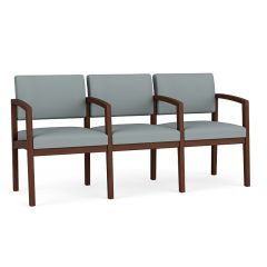 Lesro Lenox Wood® Heavy Duty 3 Seat With Center Arms Sofa