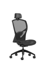 9to5 Seating Theory All Mesh High-Back 300 LB Executive Office Chair, Synchro-Tilt Control, Armless