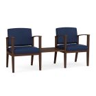 Lesro Amherst Wood® 2 Chairs With Connecting Center Table