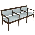Indiana Furniture Gleem+ 400 LB Tandem Guest Chairs with Clean Outs, Single/Single/Single