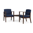 Lesro Amherst Wood® 2 Chairs With Connecting Corner Table