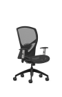 9to5 Seating Theory All Mesh Mid-Back 300 LB Office Chair, Full Synchro Control, Silver Four-Way Adjustable Arms